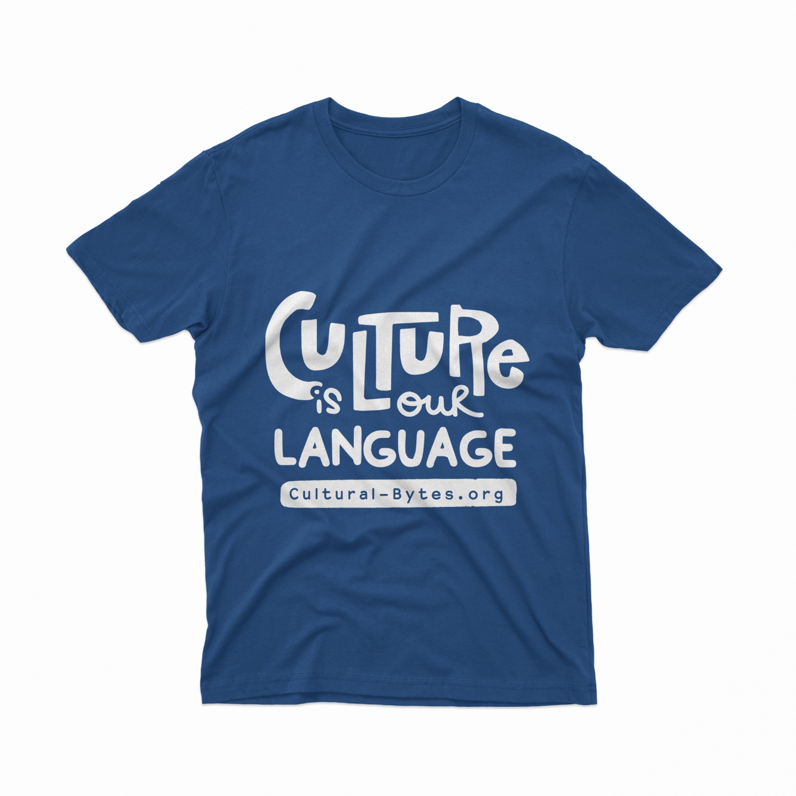 Tee-Shirt Blue for adult - Culture is our language