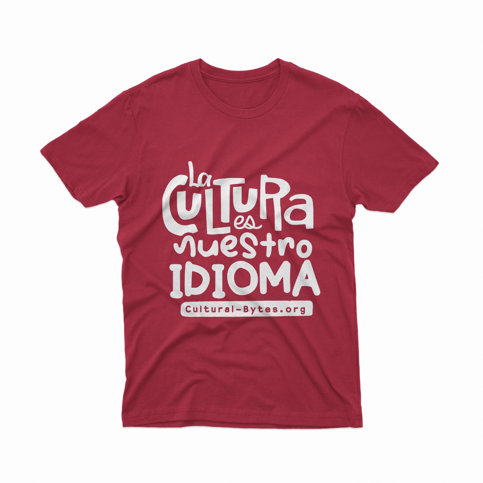 Tee-Shirt Red for adult - La cultura es nuestro idioma