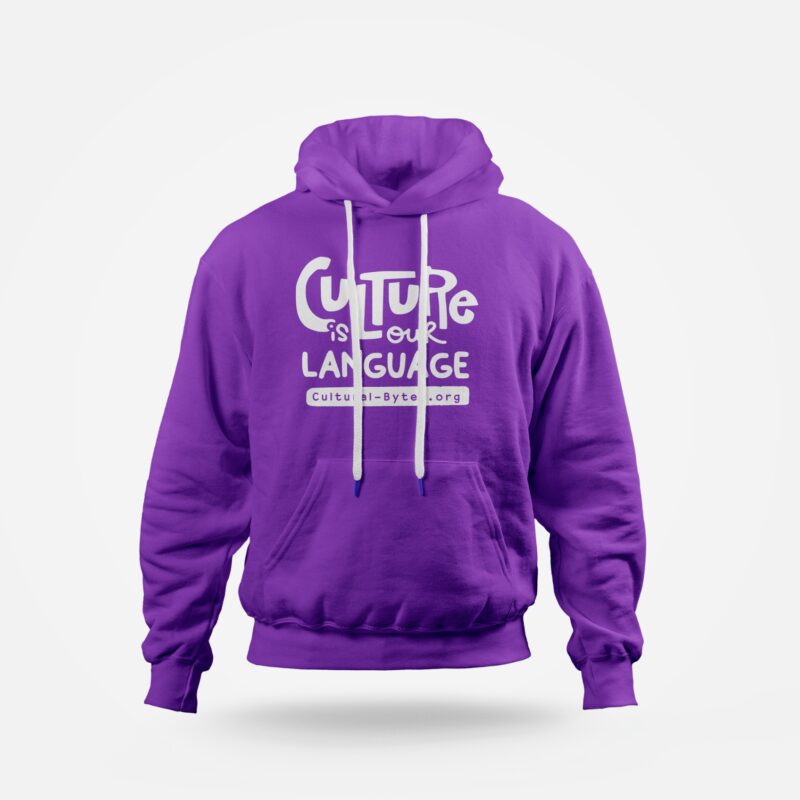 Hoodie Black for adult - Culture is our language