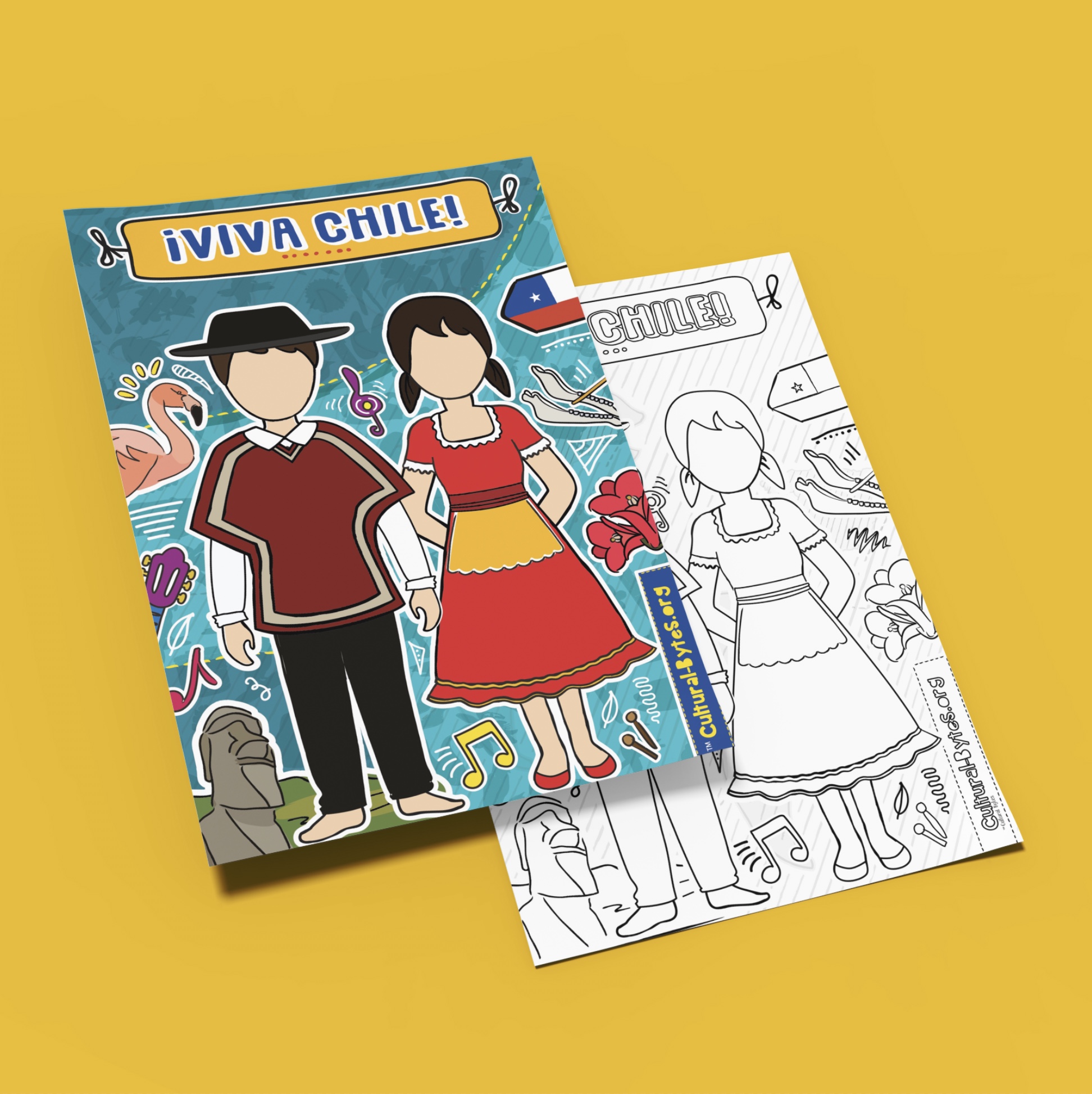 Chile Cultural Poster, Traditional Hispanic Attire