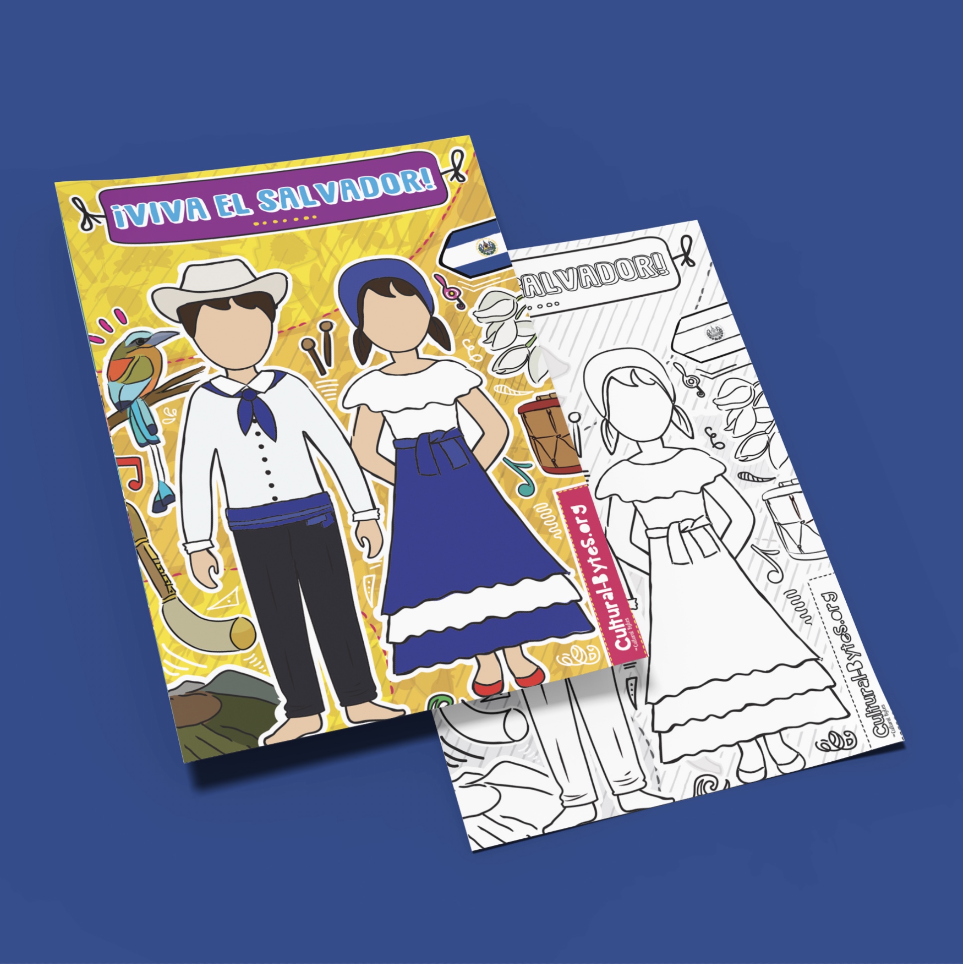 El Salvador Cultural Poster, Traditional Hispanic Attire