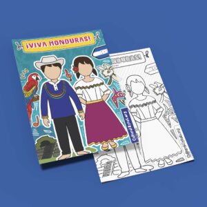 Honduras Cultural Poster, Traditional Hispanic Attire